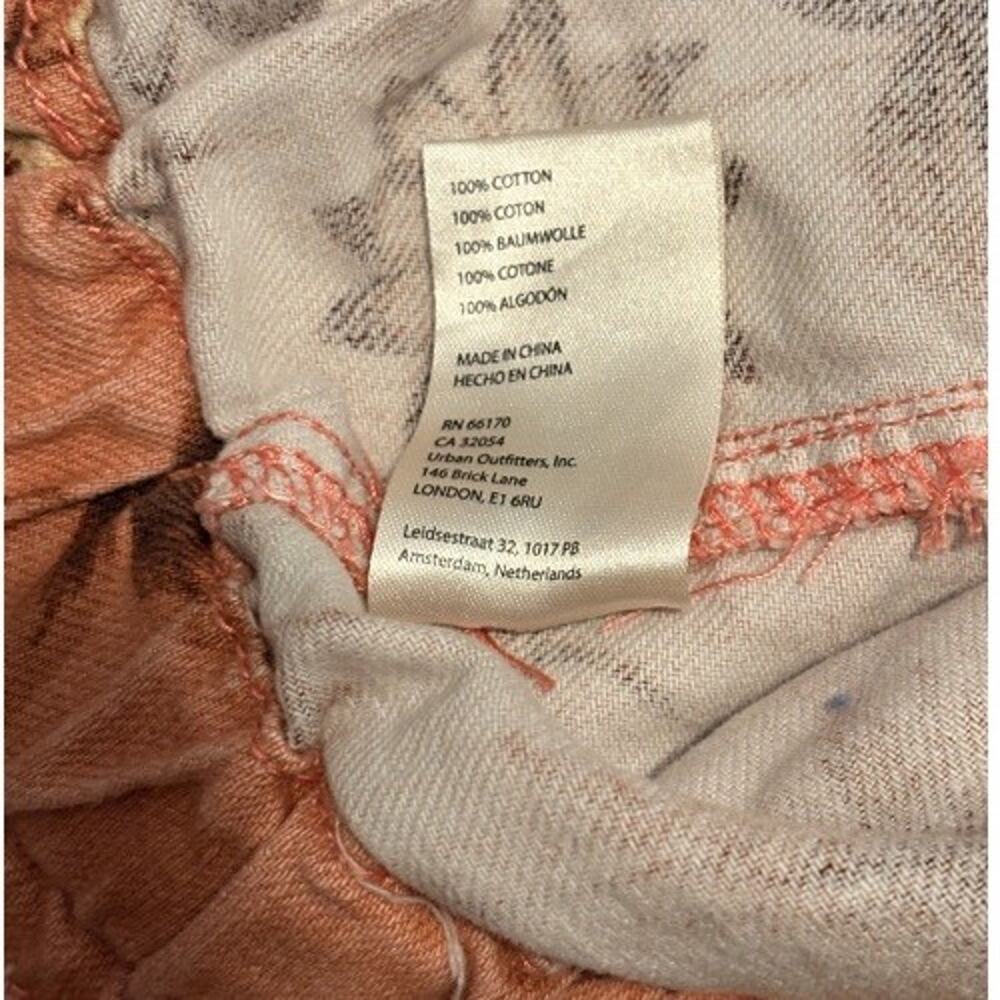 Anthropologie $98 Jesse Floral Butterfly Rose Pink Cotton Utility Shorts Sz 14 - Picture 6 of 6